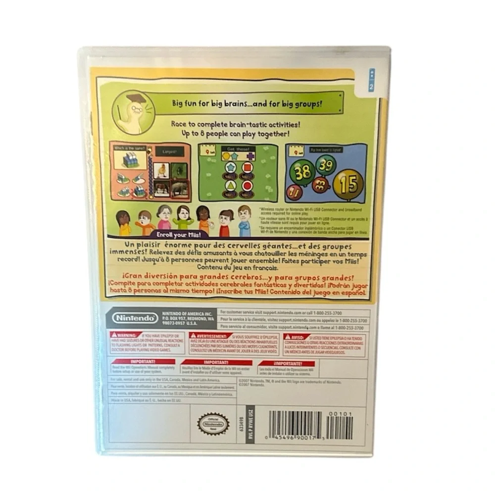 Nintendo Wii Big Brain Academy Video Game